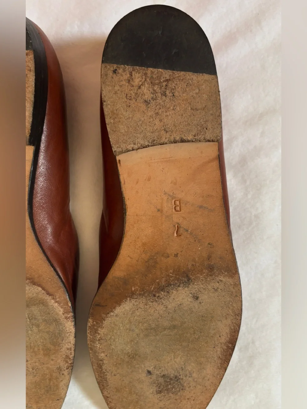 Cole Haan Women 7B Brown Leather Loafers Made in Italy Vintage Slip On Flats